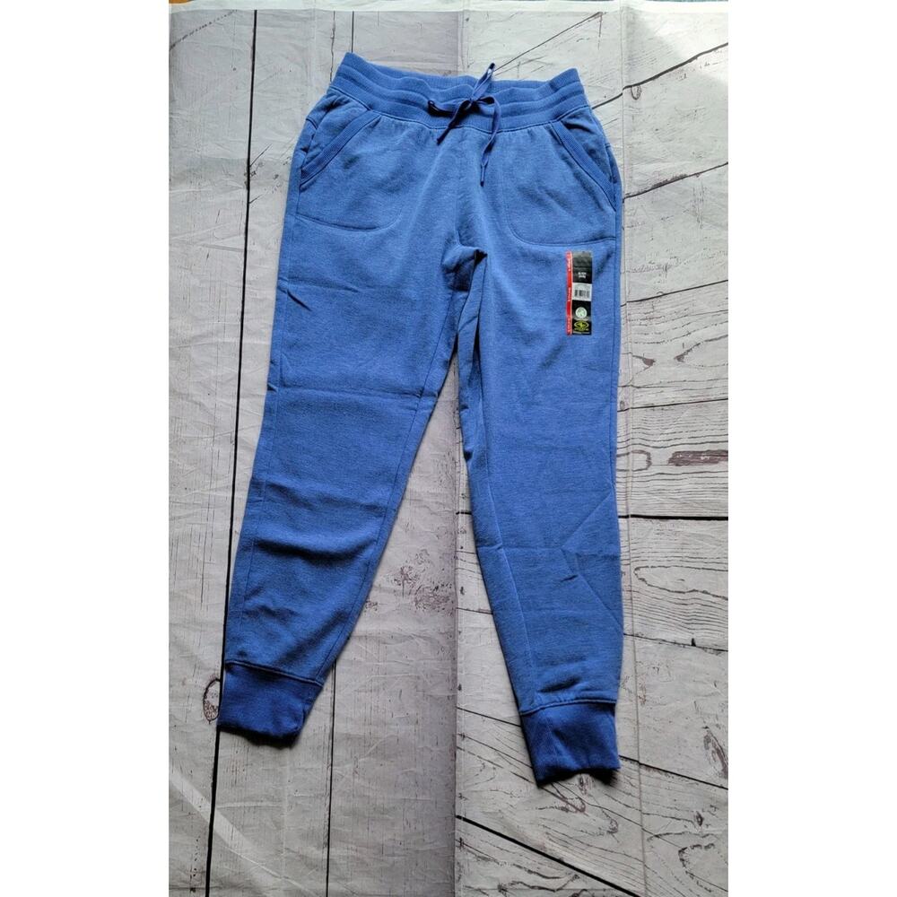 Athletic Works Women's Fleece Pants Cinch Sweatpants Blue Size S 4-6 New